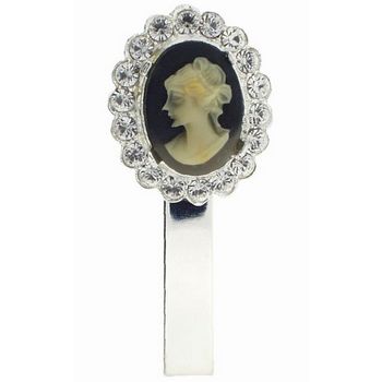 Alex and Ani - Black Cameo & Crystals On Silver Salon Clip (1)