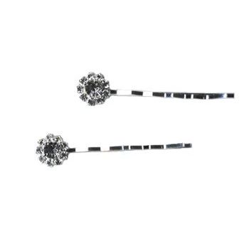 HB HairJewels - Austrian Crystal Silver Hairpins (2)