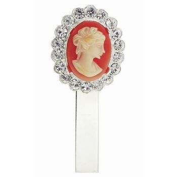 Alex and Ani - Rose Cameo & Crystals On Silver Salon Clip (1)