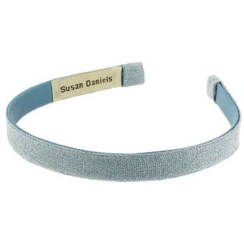Susan Daniels - Headband - 1/2inch Aqua Metallic & Knit (1)