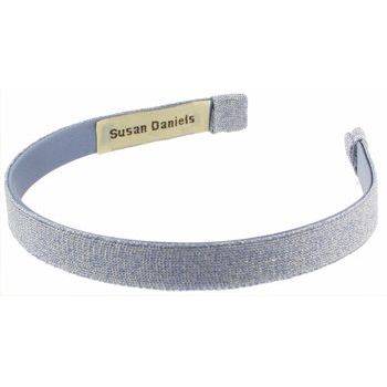 Susan Daniels - Headband - 1/2inch Blue Metallic & Knit (1)