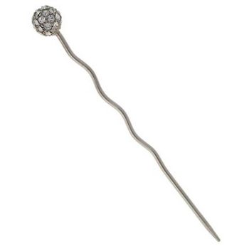 Roberta Chiarella - Pave Crystal Ball Hairstick - Silver & White Swarovski (1)
