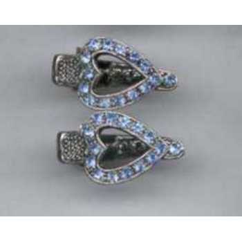 Heart Clips - Deep Sky Blue