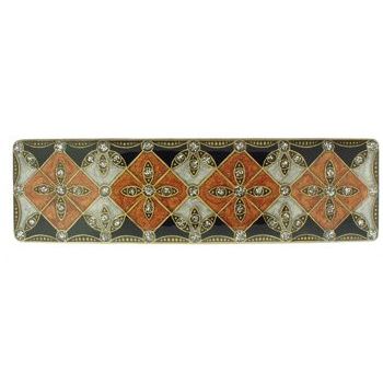 H-n-W- Enamel Geometric Barrette (1) - Black w/ Amber