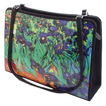 Karen Marie - Boutique Bags - Painted Irises 8inch Acrylic Tote (1)