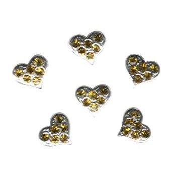 HB HairJewels - Jeweled Magnetic Hearts - Citrine