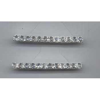 Austrian Crystal Jeweled Silver  Colored Hairpins