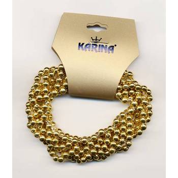 Karina - Beaded Scrunchie - Gold