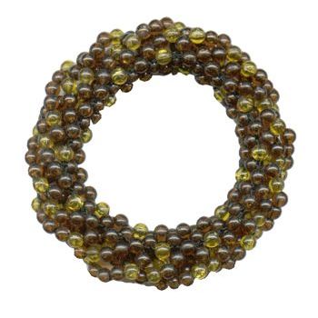 Karina - Beaded Scrunchie - Tortoise