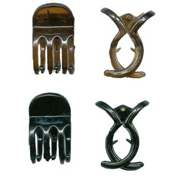 Karina - Set of 4 Mini Claws - Black and Tort