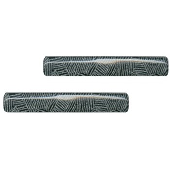 Karina - Set of Two Patterned Barrettes - Black/Silver