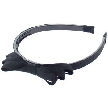 Karen Marie - Grosgrain Bow Headband - Ink Black (1)