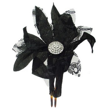 Karin's Garden - Lace Fleurette Chignon - Black (1)