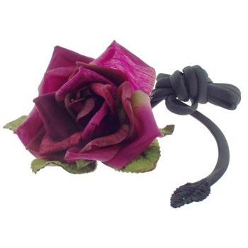 Karin's Garden - Queen Elizabeth Velvet Rose Sash - Burgundy (1)