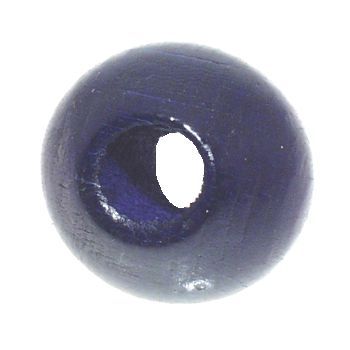 Knotty Boy - Wood Dreadlock Bead - Blue