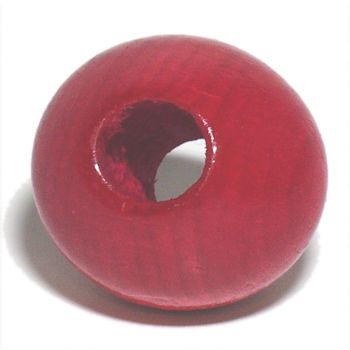Knotty Boy - Wood Dreadlock Bead - Red