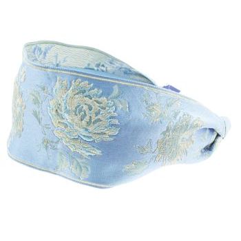 L. Erickson USA - Ribbon Scarf Headband - Roses Ribbon Blue