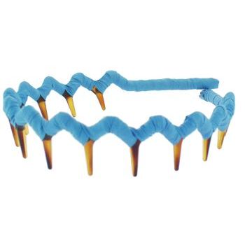 L. Erickson USA - Zig Zag Headband - Dupioni Silk - Aqua