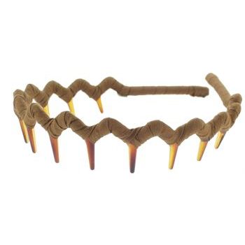 L. Erickson USA - Zig Zag Headband - Dupioni Silk - Mocha