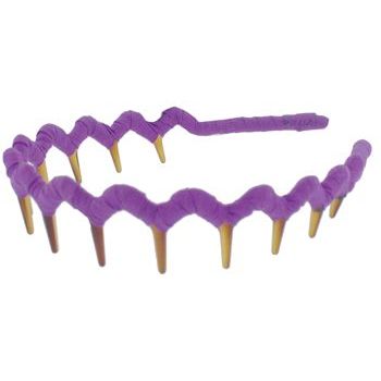 L. Erickson USA - Zig Zag Headband - Dupioni Silk - Plum