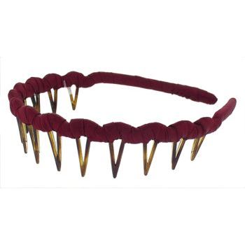 L. Erickson USA - Zig Zag Headband - Silk Charmeuse - Cabernet
