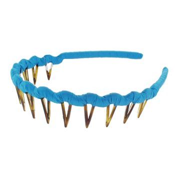 L. Erickson USA - Zig Zag Headband - Silk Charmeuse - Turquoise