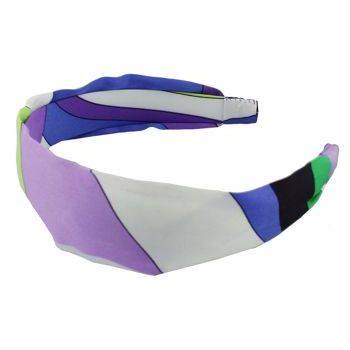 L. Erickson USA - 1 1/2inch Scarf Headband - 100% Silk Charmeuse - Pucci Inspired Lavender