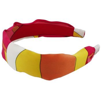 L. Erickson USA - 1 1/2inch Scarf Headband - 100% Silk Charmeuse - Pucci Inspired Yellow