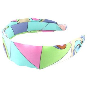 L. Erickson USA - 1 1/2inch Scarf Headband - 100% Silk Charmeuse - Pucci Inspired Pastel