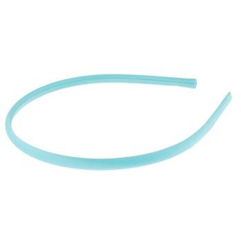 L. Erickson USA - 1/4inch Skinny Headband - 100% Silk Charmeuse - Aqua