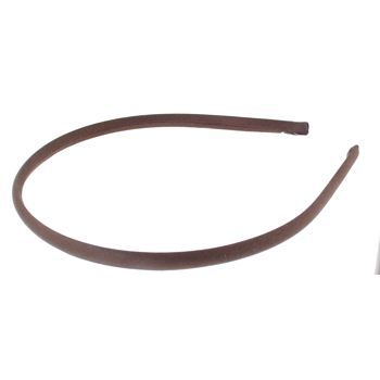 L. Erickson USA - 1/4inch Skinny Headband - 100% Silk Charmeuse - Chocolate