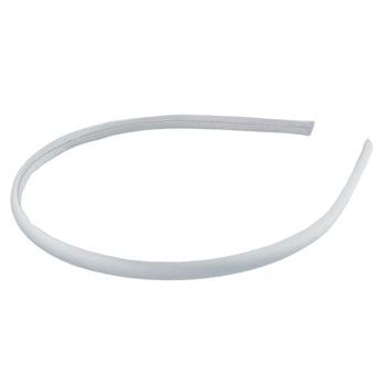 L. Erickson USA - 1/4inch Skinny Headband - 100% Silk Charmeuse - Grey