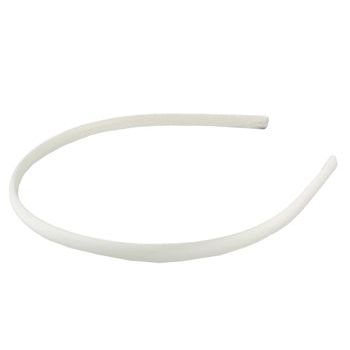 L. Erickson USA - 1/4inch Skinny Headband - 100% Silk Charmeuse - Ivory