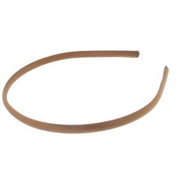 L. Erickson USA - 1/4inch Skinny Headband - 100% Silk Charmeuse - Mocha