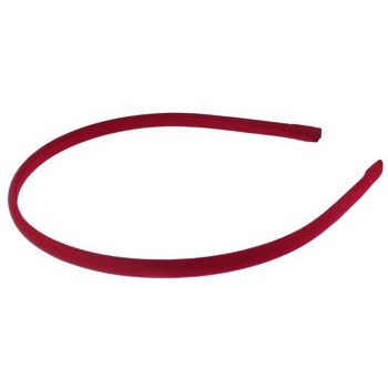 L. Erickson USA - 1/4inch Skinny Headband - 100% Silk Charmeuse - Red