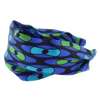 L. Erickson USA - 3inch Scarf Headband - Silk Charmeuse - Lava Lamp Blue