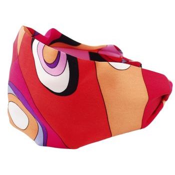 L. Erickson USA - 3inch Scarf Headband - Silk Charmeuse - Pucci Inspired - Orange