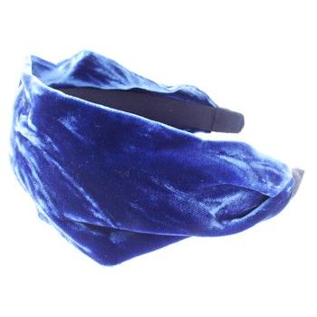 L. Erickson USA - Scarf Headband - Hammered Velvet - Blue