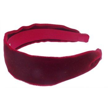 L. Erickson USA - 1 1/2inch Scarf Headband - Velvet - Ruby Red