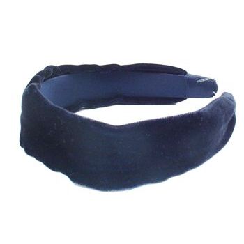 L. Erickson USA - 1 1/2inch Scarf Headband - Velvet - Navy