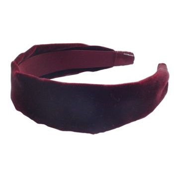 L. Erickson USA - 1 1/2inch Scarf Headband - Velvet - Cabernet