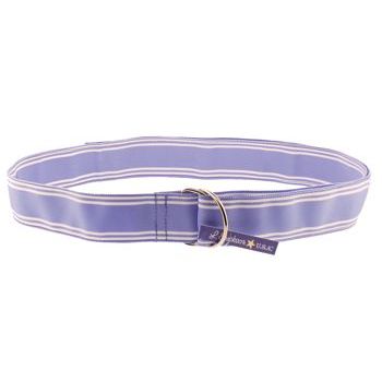 L. Erickson USA - Varsity Ribbon Belt  - 1 1/4inch Wide - Lavender w/White Stripes
