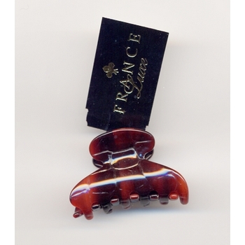 France Luxe - Mini Couture Jaw Clip - Brown Croc