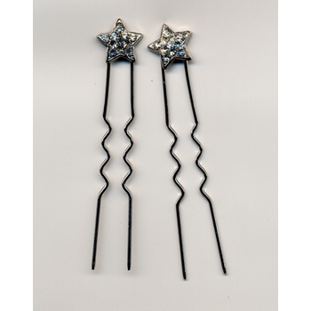 HB HairJewels - Mini French Star Hairpin - Brilliant White