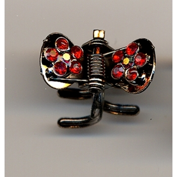 Mini Crystal Clips - Ruby Red - 4 Clips