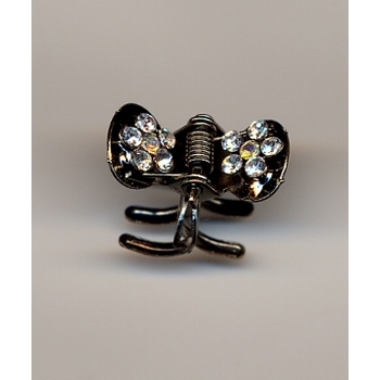 Mini Crystal Clips - White - 4 Clips