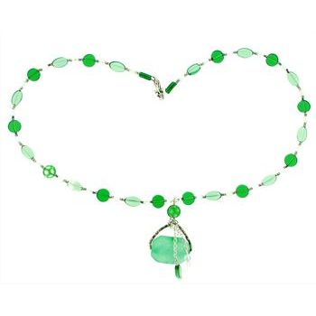 Pink Lily - Necklace - Emerald & Mint (1)