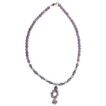 Pink Lily - Necklace - Purple Czech (1)