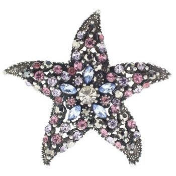 Karen Marie - Starfish Brooch Pin (1) - Nebula Hued