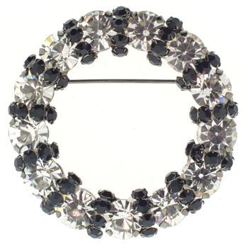 Karen Marie - Circular Brooch Pin (1) - Night